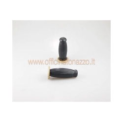 Coppia manopole Ø 21mm nere mod. Superflex per Vespa e Lambretta