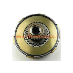 Gruppo frizione Ferodo completa 4 dischi 6 molle Ø flangia 97mm pignone Z21 per Vespa PX 150