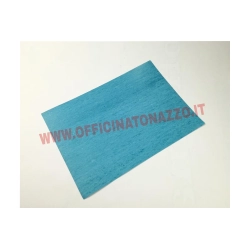 Foglio guarnizioni SIP Premium 13098300 in fibra aramidica blu, 0,5 mm, formato 235×335 mm, per tagliare guarnizioni tecniche su misura.