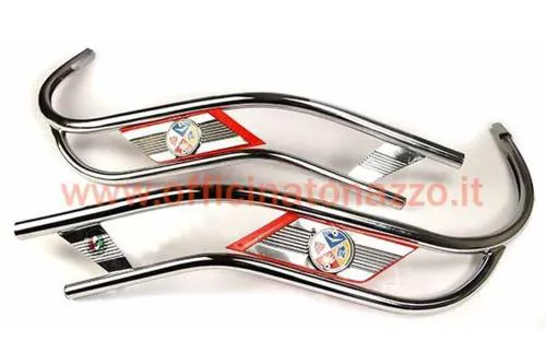 Double chrome tube mudguard for Vespa PX - PE shield (RED)