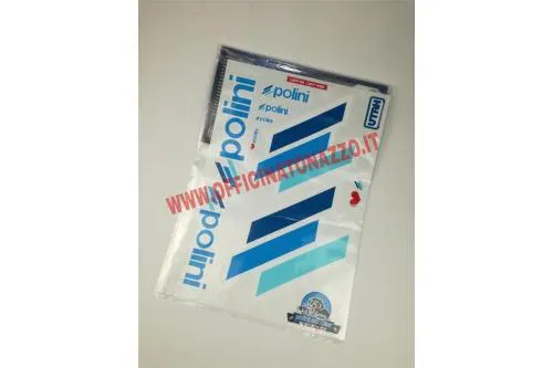 Polini scooter team stickers, blue (with white outlines)