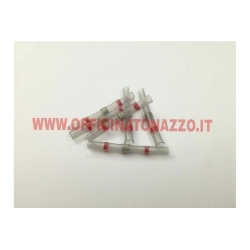 Connettore elettrico termorestringente con anello di saldatura, diametro interno 2,7 mm e lunghezza 40 mm, per giunzioni isolate in linea.