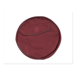 Copriruota di scorta in similpelle colore rosso scuro con scudetto per ruote da 8"