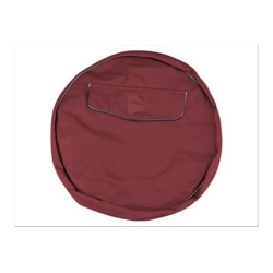 Copriruota di scorta in similpelle colore rosso scuro con scudetto per ruote da 10"