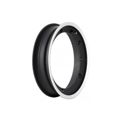 Cerchio tubeless SIP 2.10x10",nero con bordo lucidato per Vespa 50-125-150-200, Rally, PX, Sprint ecc (valvola premontata e dadi inclusi)