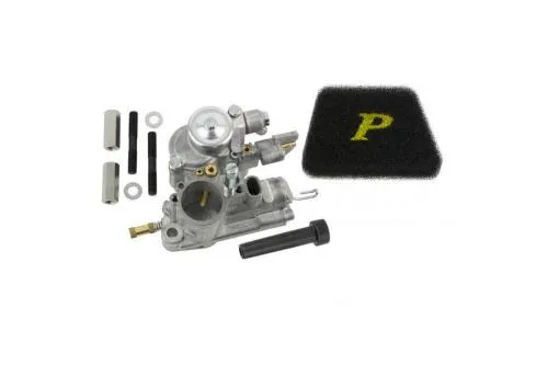 Pinasco SI 28/28 ER senza miscelatore: diffusore 28 mm, vaschetta rialzata di 5 mm, massimo 135, BE2, aria 160 e minimo 60-160.