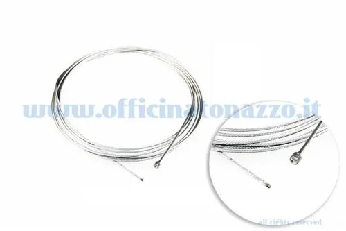 Filo interno gas da 2,80 m con testa 2x3 mm per Ape e Vespa compatibili. Confrontare terminale, percorso, guaina e sistema di fissaggio.