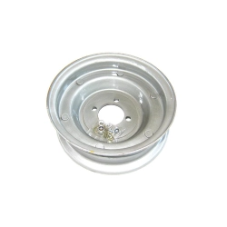 Llanta cromada 3,50-8 con tuercas Ø8 mm y llave de 11 mm para Vespa 125 DE 1951 A 1966 V31T V33T, VM1T?2T, VN1T 2T, VNA1T 2T, VNB1T 6T, 150 VL1T 3T, VB1T, VBA1T, VBB1T 2T