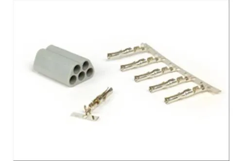 Connettore Faston per cablaggio impianto elettrico -BGM PRO, 5 vie- Vespa, Piaggio, Gilera - maschio