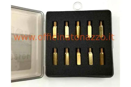 Dieci getti massimo NARAKU NK200250, misure 100-118 a passi di 2, per carburatori KOSO e KEIHIN PWK 21-28 mm compatibili.