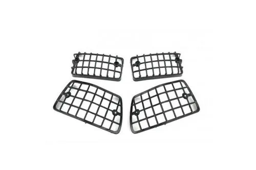 Set Cuppini di 4 griglie nere in plastica per indicatori Vespa PX 80-200, PE, Lusso e T5 Classic. Una protezione per ogni freccia.