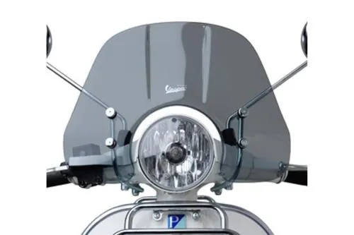 Miniparabrisas original Piaggio ahumado completo con fijaciones para Vespa PX