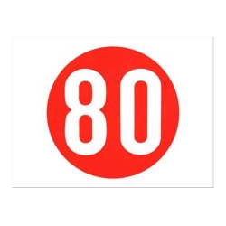Adesivo Vespa 80 km/h anni '60 (diam.12mm)