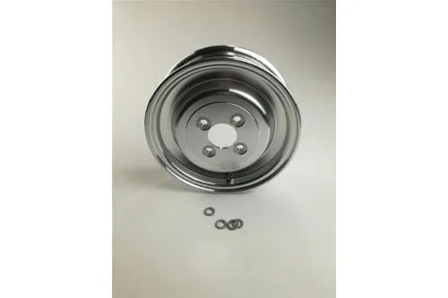 Cerchio SIP Performance 83015000 tubeless 2.15-8 in alluminio lucidato, quattro fori, ET 24,5 mm e valvola premontata per Vespa 8 pollici.