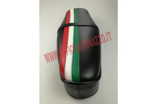 Sella biposto a molle colore nero con serratura e bandiera tricolore Vespa 50 - Primavera BORDINO GRIGIO