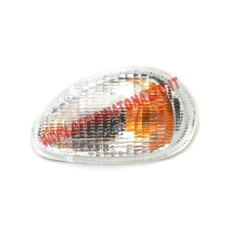 Indicatore di direzione Piaggio anteriore sinistro,per Vespa ET2/ET4 50-150ccm, bianco, senza lampadine, portalampada indicatore di direzione: Ba15s, con marchio di omologazione E