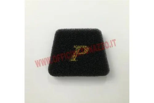 Filtro aria sottosella Pinasco VRX 25166002 in spugna nera per Vespa PX e Largeframe compatibili, indicato con tubo di aspirazione o venturi.