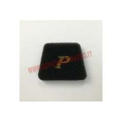 Filtro aria sottosella Pinasco VRX 25166002 in spugna nera per Vespa PX e Largeframe compatibili, indicato con tubo di aspirazione o venturi.