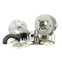 Vespa Faro Basso Pinasco cylinder, 160cc reed valve, for Vespa 125 VM, VN, ACMA, 150 VB, VGL1, VL.Following the success of the first aluminium thermal unit for Vespa "Farobasso", Pinasco has continued its development in this field and is now pleased to pr