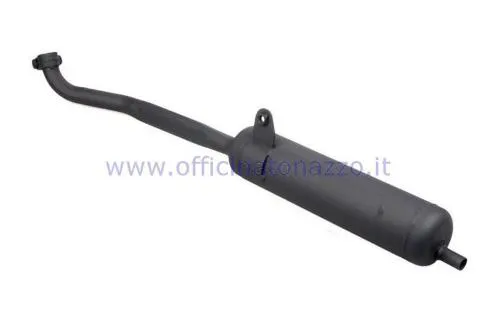 Scarico completo SITO Plus 0248 per Piaggio Ciao, P, PX e FL 50: acciaio nero, paracalore PA66, peso 1,63 kg e omologazione E-Pass.