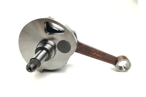 Albero motore Jasil standard per Vespa PX 125 e 150: corsa 57 mm, biella 105 mm e cono volano nominale 20 mm.