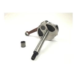 Albero motore Jasil 403301335 tipo originale, corsa 43 mm e spinotto 10 mm per Piaggio Ciao, Bravo, Si, Boxer, Boss, Grillo e Superbravo.