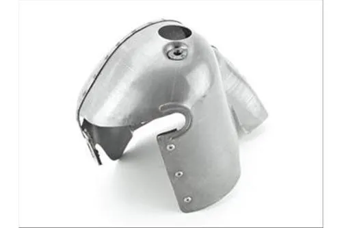 Cuffia cilindro metallica per Vespa 160 GS VSB1T e 180 SS VSC1T. Ricambio sagomato per proteggere il gruppo termico e guidare l'aria di raffreddamento.