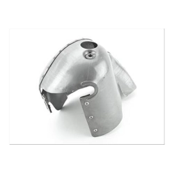 Cuffia cilindro metallica per Vespa 160 GS VSB1T e 180 SS VSC1T. Ricambio sagomato per proteggere il gruppo termico e guidare l'aria di raffreddamento.