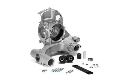 Carter Malossi V-One a valvola rotante per Vespa PX 200 E: lega AlSi7Mg, carburatore SI 24/24 e predisposizioni per miscelatore ed Elestart.