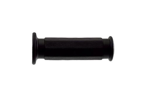 Coppia manopole Domino nere 184160040, 114 mm e 22/24 mm, per Piaggio Ciao, Si, Bravo e Boxer. GTIN 8033900022744.