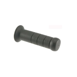 Coppia manopole Domino 184160060 nere e chiuse, lunghezza 122 mm, per manubri Piaggio con diametri compatibili. GTIN 8033900024304.