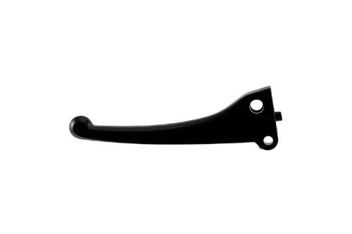 Leva freno sinistra Domino per Piaggio Ciao PX, in resina acetalica nera, lunghezza 136 mm e fulcro 24 mm. GTIN 8033900015951.