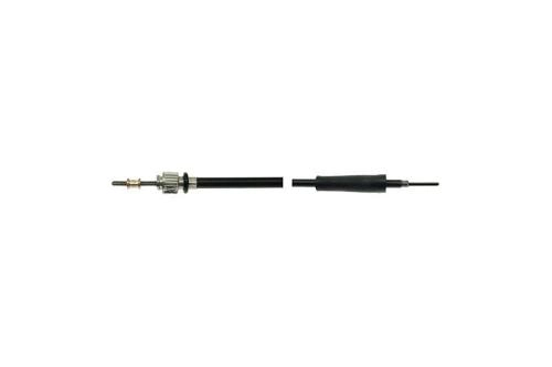 Trasmissione contachilometri CIF 10580-T per Piaggio Si, completa con innesto a ghiera. Cavo 775 mm, guaina 735 mm, riferimento 186324.