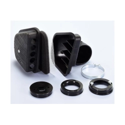 Filtro aria Polini scomponibile con spugna e tre adattatori per carburatori CP 15-24 e Dell'Orto SHB/SHBC. Per Vespa e Ape compatibili, esclusa PK.