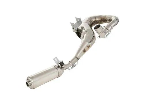 Silenciador racing RZ Mark One para Vespa 200 acero inoxidable pulido