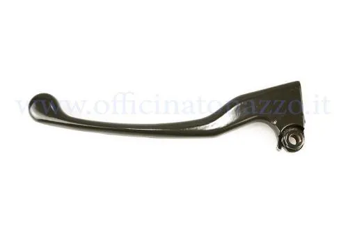 Leva freno destra in alluminio grigio scuro per Vespa Cosa 125, 150 e 200. Ricambio singolo con riferimenti Piaggio 265603 e 267685.