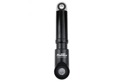 Ammortizzatore anteriore Pinasco 25441015 per Vespa Old 1951-1977, idraulico nero opaco con attacchi in alluminio e uso con molla originale.
