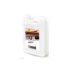 IPONE Self Oil semisintetico per motori 2 tempi, specifiche JASO FC e API TC, tanica graduata da 4 litri per dosare la miscela.