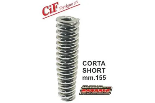 Molla ammortizzatore anteriore lungh. 155mm cromata, rinforzata per Vespa 125 VM1T 085872->/VN - ACMA - VNA - VNB - 150 VL - VB1 - VBA - VBB