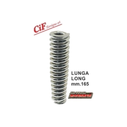 Molla anteriore Carbone Hi-Tech cromata, 165 mm, filo 9 mm e rinforzo +25% per Vespa GL, GTR, Sprint, Super, TS e Rally.