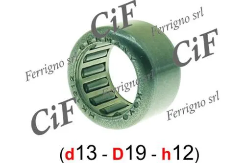 Astuccio a rulli CIF 5830, 13x19x12 mm, per albero ruota posteriore lato puleggia di Piaggio Ciao, Bravo, Si e Boxer compatibili.