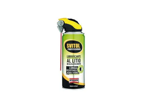 Grasso spray Svitol Professional Litio 400 ml, MPN 267200490: alta viscosità, resistenza ad acqua e usura, intervallo di esercizio -25/+160 °C.