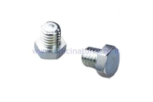 Kit DRT di due tappi magnetici per carico e scarico olio cambio Vespa. Controllare filetto, tenute e spazio interno prima del montaggio.