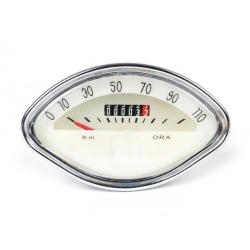 Original 110 km/h speedometer for Vespa 180 VSC "SS", 150 VBA/VBB/VSB1 "GS"/GL/GT/VS5 "GS" WITHOUT PIAGGIO LOGO
