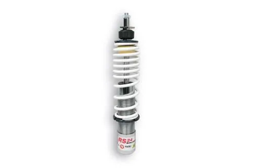 Ammortizzatore Malossi RS24 anteriore per Vespa PX, PE, T5 e LML: interasse 257 mm, corsa 90 mm, pistone 36 mm e stelo 14 mm.