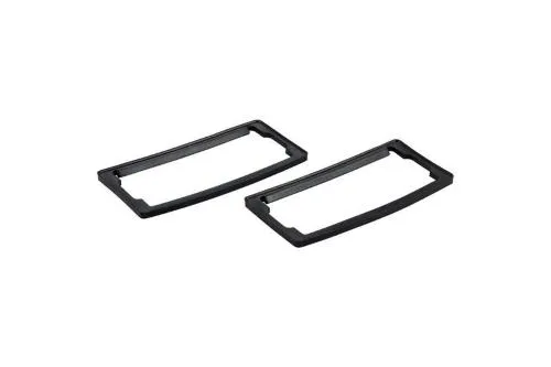 Coppia guarnizioni nere SIP 15471500 per frecce anteriori Vespa PX, PE, Lusso e T5 Classic. Una destra e una sinistra, tra corpo luminoso e telaio.