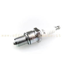 Candela NGK BR7ES 5122, GTIN 0087295151228: M14 x 1,25, filetto 19 mm, grado termico 7, resistore 5 kOhm ed esagono 20,8 mm.
