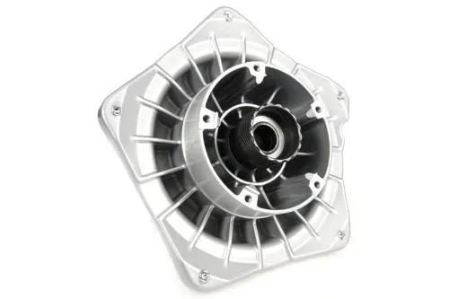 Tamburo anteriore GRIMECA 39043000 Classic-Look per freno a disco NT Vespa, sede asse Ø20 mm, argento e profilo piatto.