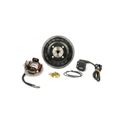 Pinasco Flytech 25356860 per Ape 50 con avviamento elettrico: anticipo variabile, statore 3 fili, cono 20 mm e rotore CNC da 1,5 kg.