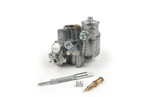 BGM PRO Faster Flow BGM8570 SI 24/24E con miscelatore: passaggi carburante maggiorati e ago galleggiante a molla per Vespa PX.